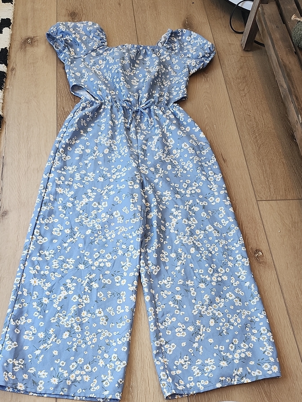 Floral Wide-Leg Romper, Girls 10